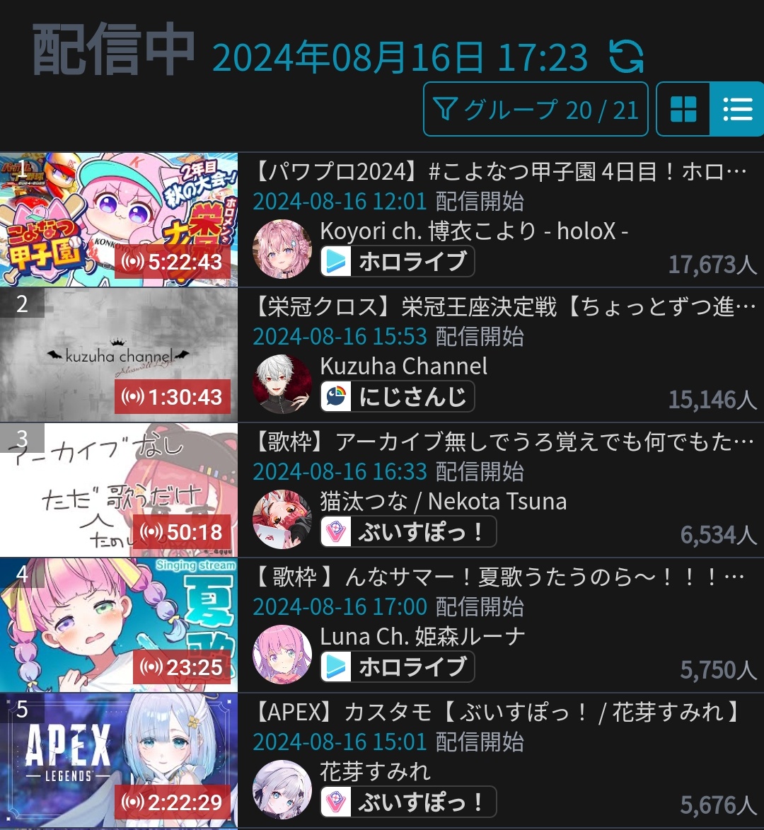 VTuberまとめ速報 V速(ピックアップ3)